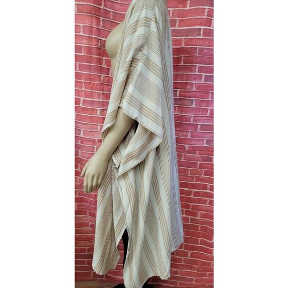 Universal Thread Ruana kimono Cape Poncho yellow Striped OSFM NWT #C - Picture 4 of 9